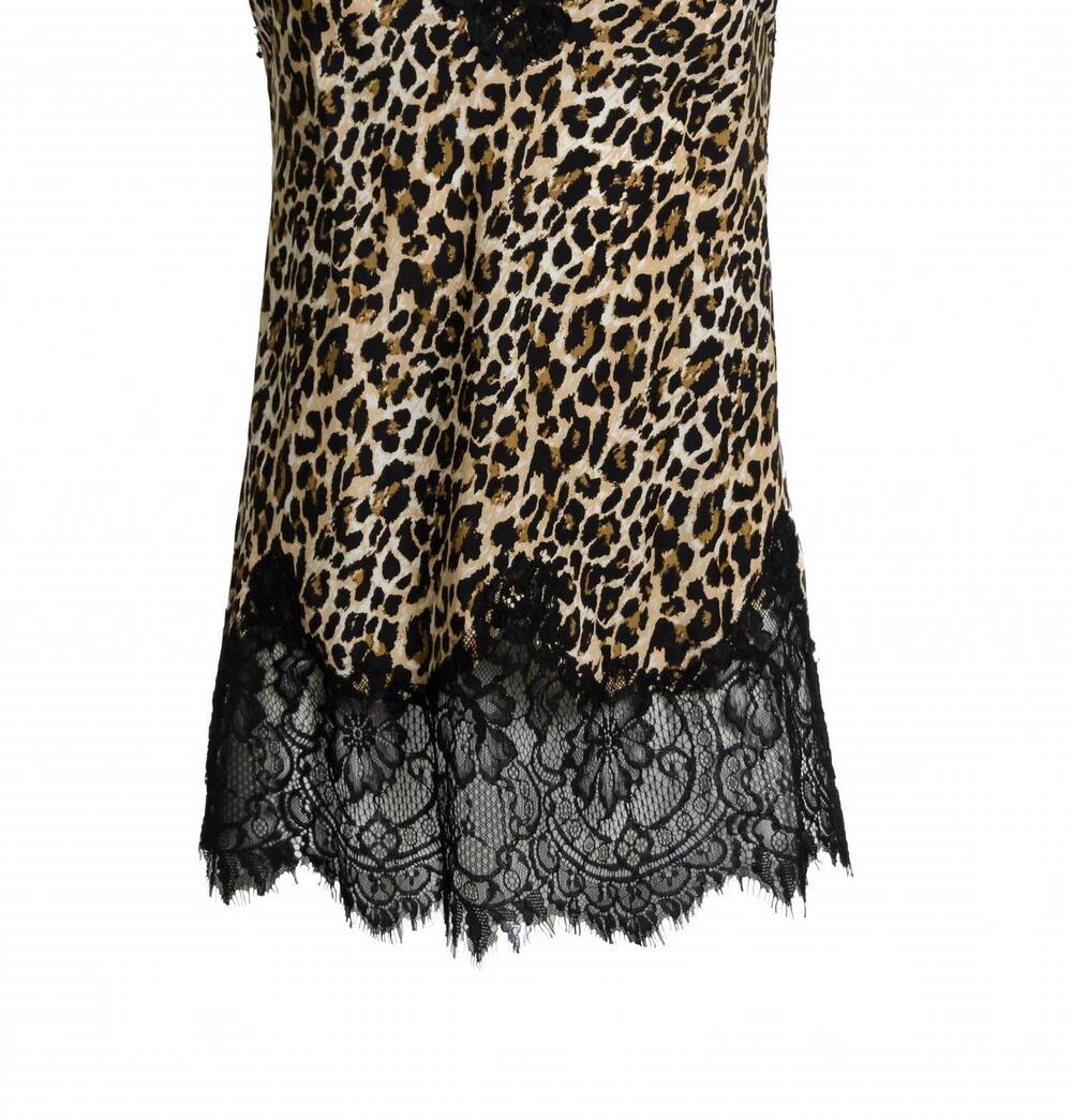 NEW GOLD HAWK women's velvet lace cami in cheetah